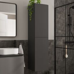 GoodHome Levanna Tall Deep Matt Grey Bathroom Double Column Cabinet (H)160Cm (W)40Cm - thumbnail 5