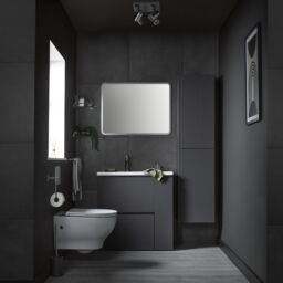 GoodHome Levanna Tall Deep Matt Grey Bathroom Double Column Cabinet (H)160Cm (W)40Cm - thumbnail 9