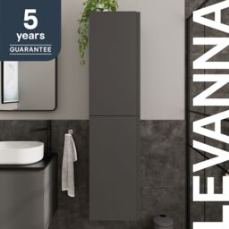GoodHome Levanna Tall Deep Matt Grey Bathroom Double Column Cabinet (H)160Cm (W)40Cm - thumbnail 7