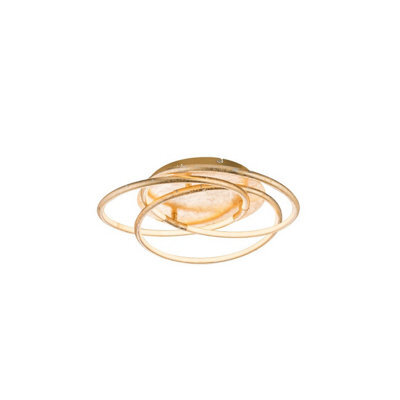 Luminosa Lighting Luminosa Barna Integrated Led Semi Flush Ceiling Light Gold Colors 3X Led 3000K - image 1