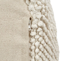 Beliani Beige Cotton Pouffe 45 X 45 X 45 Cm - Square Fabric Seating Ottoman, Solid Beige. - thumbnail 5