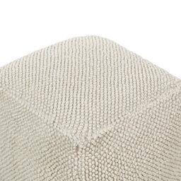 Beliani Beige Cotton Pouffe 45 X 45 X 45 Cm - Square Fabric Seating Ottoman, Solid Beige. - thumbnail 3