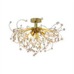 First Choice Lighting Set Of 2 Burst - Polished Brass With Beaded Jewels Ceiling Lights - thumbnail 4