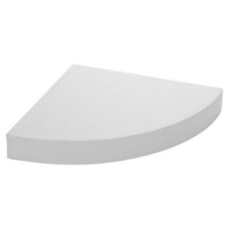 Urbn-Living Urbnliving 25Cm Height White Floating Wooden Wall Mounting Corner Shelf Display Unit Mdf Shelf Book Storage - thumbnail 3