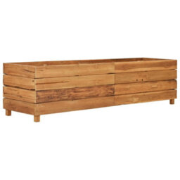 Berkfield Durable Raised Bed 150X40X38 Cm Recycled Teak And Steel - thumbnail 1