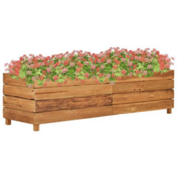 Berkfield Durable Raised Bed 150X40X38 Cm Recycled Teak And Steel - thumbnail 2