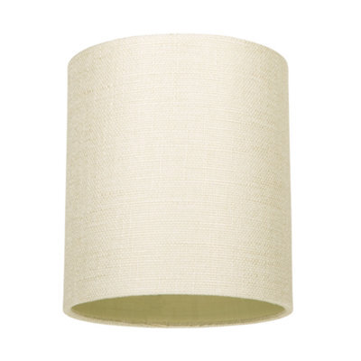 Happy Homewares Contemporary And Sleek Cream Linen Fabric 6 Cylindrical Lamp Shade 60W Maximum - image 1