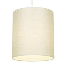Happy Homewares Contemporary And Sleek Cream Linen Fabric 6 Cylindrical Lamp Shade 60W Maximum - thumbnail 2
