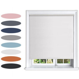 Lister Cartwright Blackout Plain Roller Blinds Windows Blind Child Safety Included (Cream, 180 Cm Width X 160 Cm Drop)