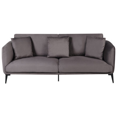Beliani Sofa 3 Seater Bodum Velvet Taupe - image 1