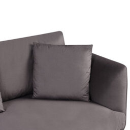 Beliani Sofa 3 Seater Bodum Velvet Taupe - thumbnail 6