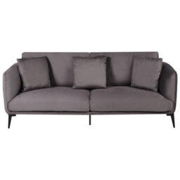 Beliani Sofa 3 Seater Bodum Velvet Taupe - thumbnail 1