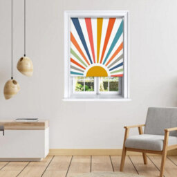 Lister Cartwright Painted Sun Design Blackout Roller Blinds Windows Blind ( 180 X 160 Cm) Child Safety Included - thumbnail 2