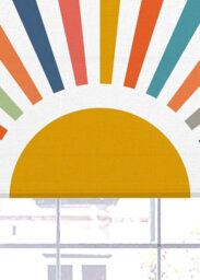 Lister Cartwright Painted Sun Design Blackout Roller Blinds Windows Blind ( 180 X 160 Cm) Child Safety Included - thumbnail 5