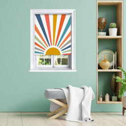 Lister Cartwright Painted Sun Design Blackout Roller Blinds Windows Blind ( 180 X 160 Cm) Child Safety Included - thumbnail 3