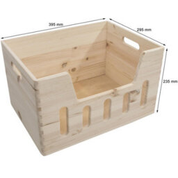 Woodeedoo Wooden Storage Box Stackable Crate For Kitchen Bedroom Wardrobe Storage Organisation 39 X 30 X 23 Cm - thumbnail 7