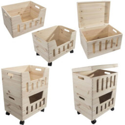Woodeedoo Wooden Storage Box Stackable Crate For Kitchen Bedroom Wardrobe Storage Organisation 39 X 30 X 23 Cm - thumbnail 8