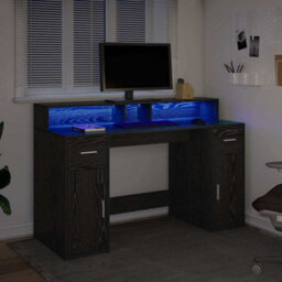 Walplus Desk With Drawer Black Oak 140 X 55 X 91 Cm Engineered Wood - thumbnail 5