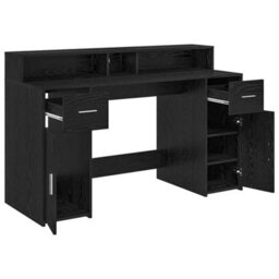 Walplus Desk With Drawer Black Oak 140 X 55 X 91 Cm Engineered Wood - thumbnail 6