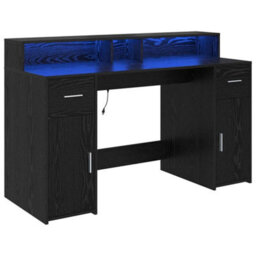 Walplus Desk With Drawer Black Oak 140 X 55 X 91 Cm Engineered Wood - thumbnail 2