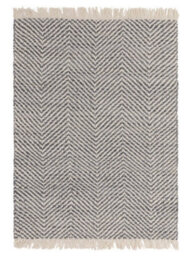 Handmade Kilim Modern Grey Geometric Cotton Jute Rug For Living Room And Bedroom-160Cm X 230Cm - thumbnail 1
