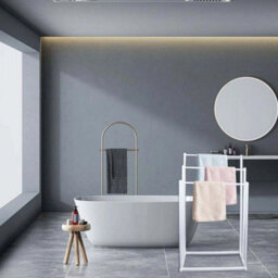 3 Tier Free Standing Metal Towel Holder Bathroom Drying Rail Rack Storage Stand White - thumbnail 5