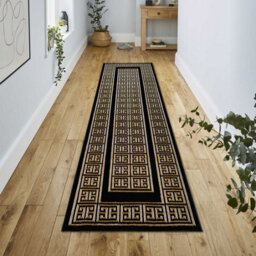 RugsX Carpet, Runner Allure 1968 Greek Key, Frame - Structural, Stylish, Glamour Black 80X300 Cm - thumbnail 5