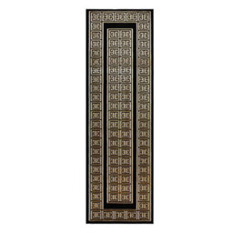 RugsX Carpet, Runner Allure 1968 Greek Key, Frame - Structural, Stylish, Glamour Black 80X300 Cm - thumbnail 2