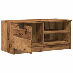 Berkfield Sturdy Tv Cabinet Old Wood 80X35X36.5 Cm Engineered Wood - thumbnail 9