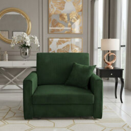 Viva Bis I Premium Sofa Bed Armchair With Storage For Lounge Chipboard Polyurethane Foam 103X85X98Cm Green - thumbnail 2
