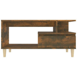 Berkfield Coffee Table Smoked Oak 90X49X45 Cm Engineered Wood - thumbnail 5