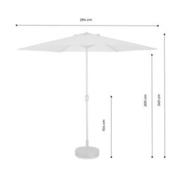 Sweeek - 3M Round Centre Pole Parasol Touquet Sand - thumbnail 8