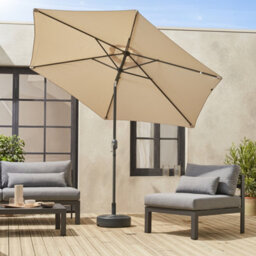 Sweeek - 3M Round Centre Pole Parasol Touquet Sand - thumbnail 7