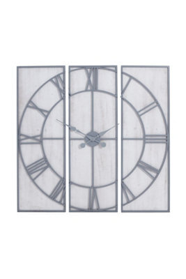 Roza Multi-Panel Wall Clock, Modern 60Cm Statement Timepiece - image 1