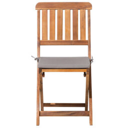 Beliani Set Of 2 Garden Chairs With Cushions Cento Acacia Wood Brown - thumbnail 5