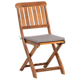 Beliani Set Of 2 Garden Chairs With Cushions Cento Acacia Wood Brown - thumbnail 4