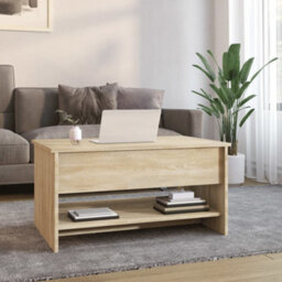 Berkfield Coffee Table Sonoma Oak 80X50X40 Cm Engineered Wood - thumbnail 3