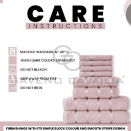 Gc Gaveno Cavailia 8 Piece Bostonian Oasis Towel Bale Set Blush Pink Quick Dry And Super Obsorbent Towel - thumbnail 5