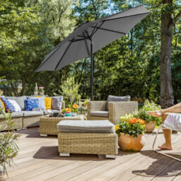 LEDREM 2.7M 3M Parasol Umbrella, Uv50+, Sun Shade, With Tilt And Crank Gardens - thumbnail 4