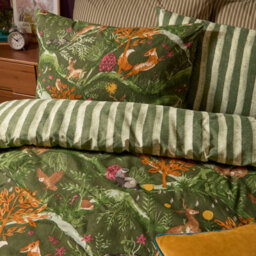 furn. Furn Nya Woodland Reversible Printed Duvet Cover Set, Forest, King - thumbnail 3