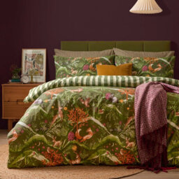 furn. Furn Nya Woodland Reversible Printed Duvet Cover Set, Forest, King - thumbnail 1