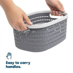 Small Plastic Storage Basket, Kitchen And Bathroom Home Organiser - Set Of 3 - thumbnail 3