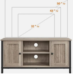 Tv Stand For Tvs Up To 50 Inch, Tv Cabinet Entertainment Center For Living Room - thumbnail 7