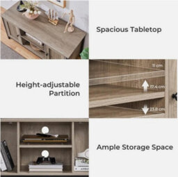 Tv Stand For Tvs Up To 50 Inch, Tv Cabinet Entertainment Center For Living Room - thumbnail 4