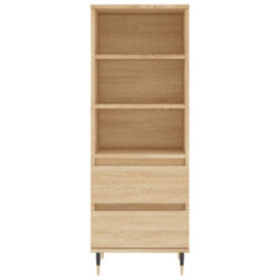 Berkfield Modern Highboard Sonoma Oak 40X36X110 Cm Engineered Wood - thumbnail 5