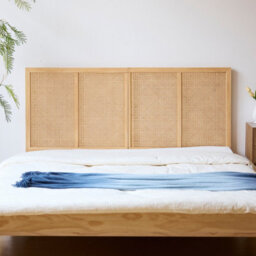Nordlys Wood And Rattan Headboard Exotic Boho Bedroom - thumbnail 9