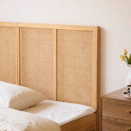Nordlys Wood And Rattan Headboard Exotic Boho Bedroom - thumbnail 5