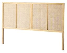 Nordlys Wood And Rattan Headboard Exotic Boho Bedroom - thumbnail 2