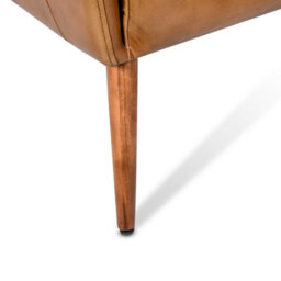 Real Genuine Leather 2 Seater Sofa Brown Tan Small Compact 95Cm High X 136Cm Wide X 86Cm Deep Seat Height 48Cm - thumbnail 8