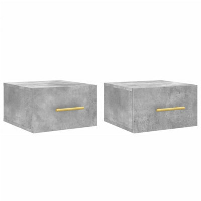 Berkfield Durable Wall-Mounted Bedside Cabinets 2 Pcs Concrete Grey 35X35X20 Cm - image 1